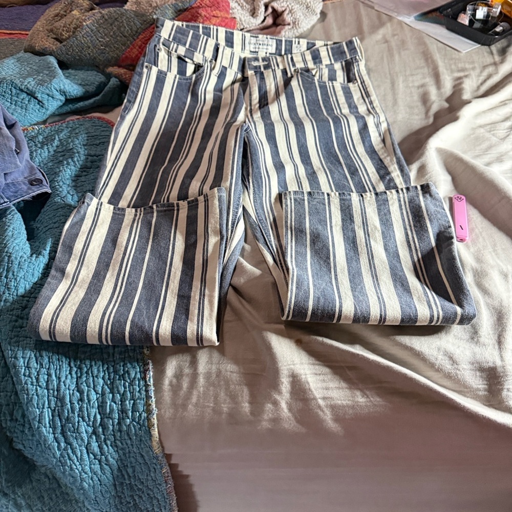 Lucky Brand Blue and White Striped Ankle Jeans - Picture 7 of 7